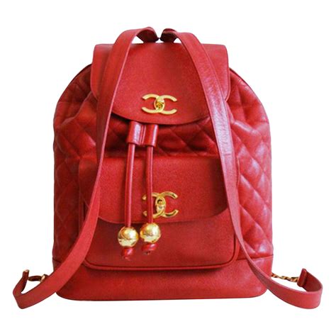 chanel red caviar backpack|Chanel Caviar CC Backpack .